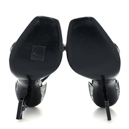 Saint Laurent Metallic Calfskin Opyum 110 Sandals 37 Argento 5 of 7