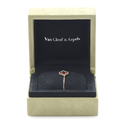 Van Cleef & Arpels 18K Rose Gold Carnelian Sweet Alhambra Bracelet 7 of 7