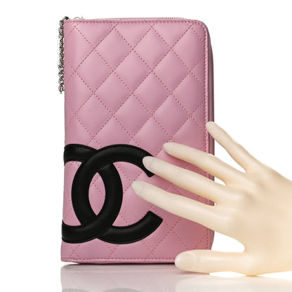 Chanel Calfskin Cambon Zip Around Organizer Wallet Pink 2 of 10
