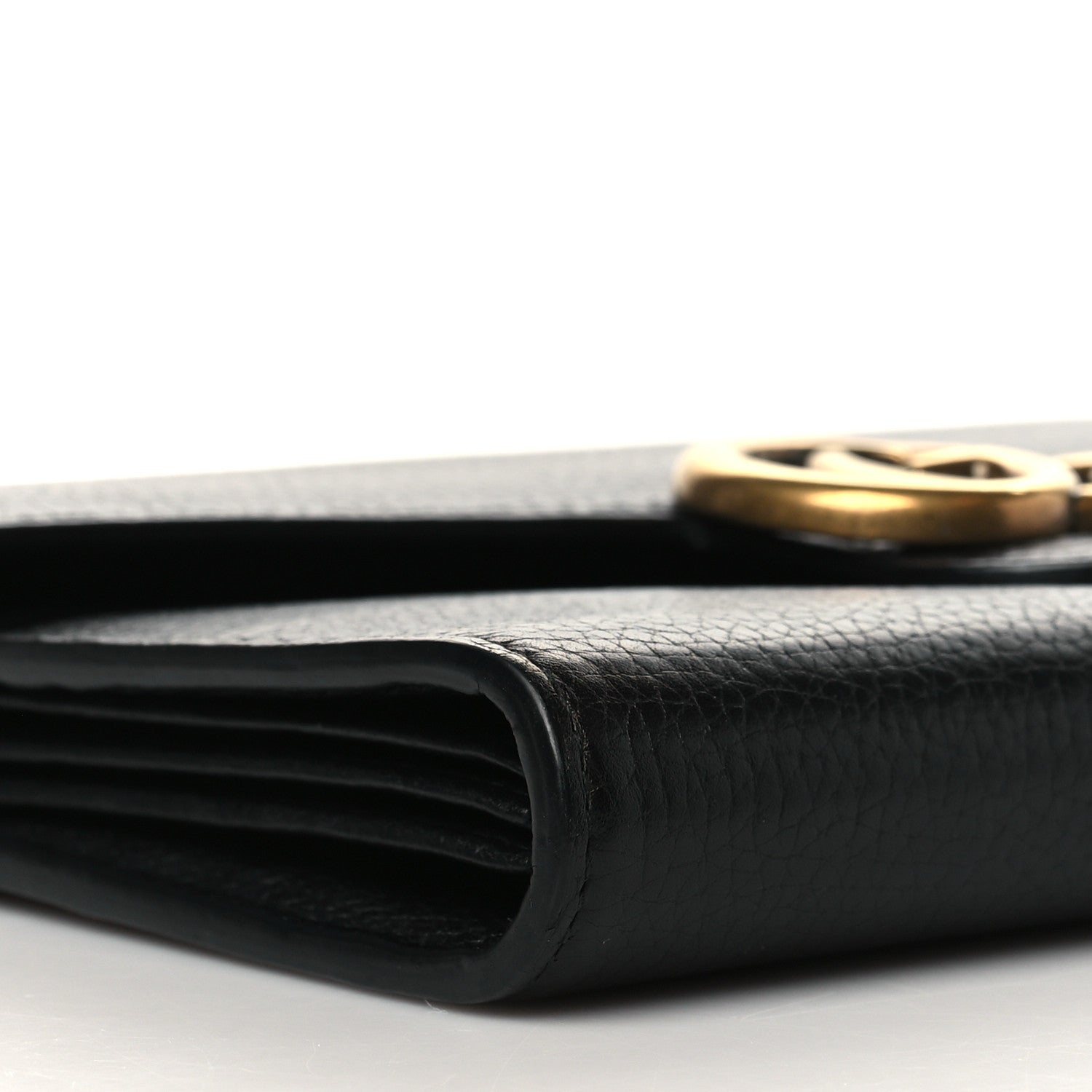 Gucci Calfskin GG Marmont Chain Wallet Black 7 of 8