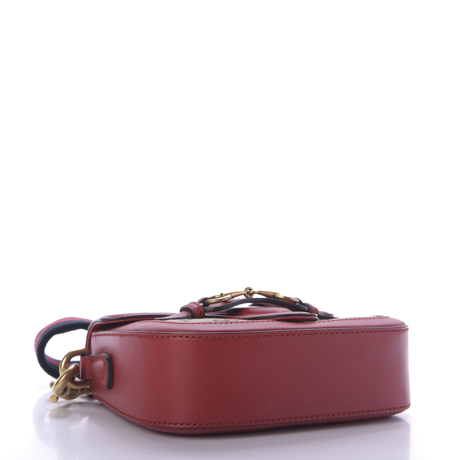 Gucci Monogram Ruinart Calfskin Small Lady Web Shoulder Bag Beige Ebony Hibiscus Red 5 of 9