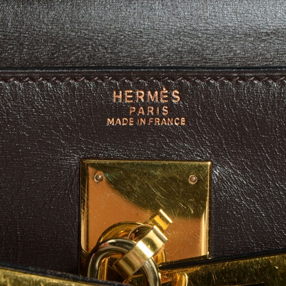 Hermes Box Kelly Retourne 32 Chocolate 6 of 20
