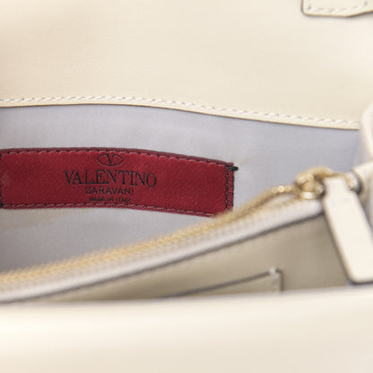 Valentino Garavani Vitello Rockstud Wallet on Chain Ivory 6 of 10
