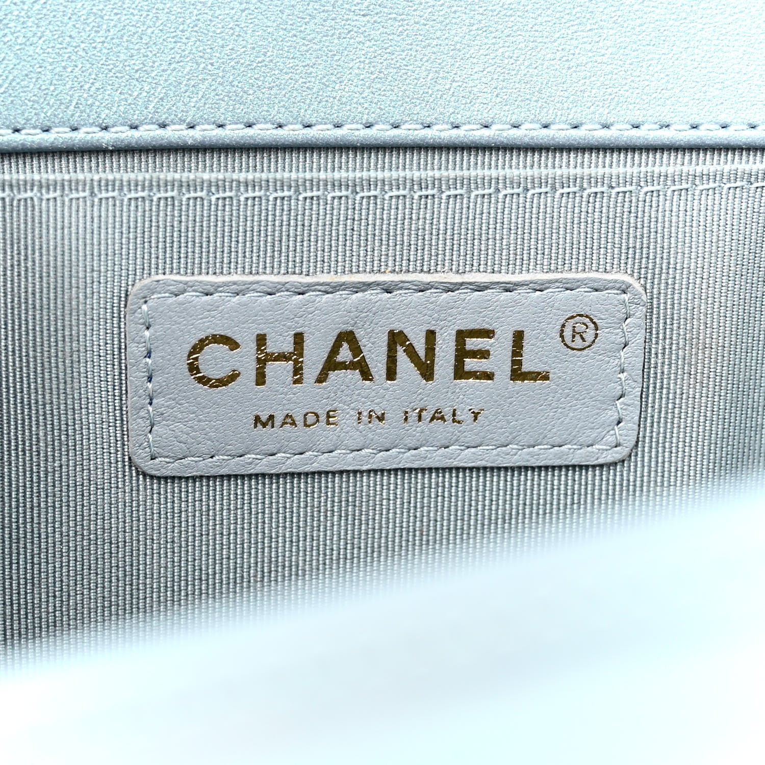 Chanel Iridescent Patent Calfskin Quilted Medium Boy Flap Light Blue 6 of 10