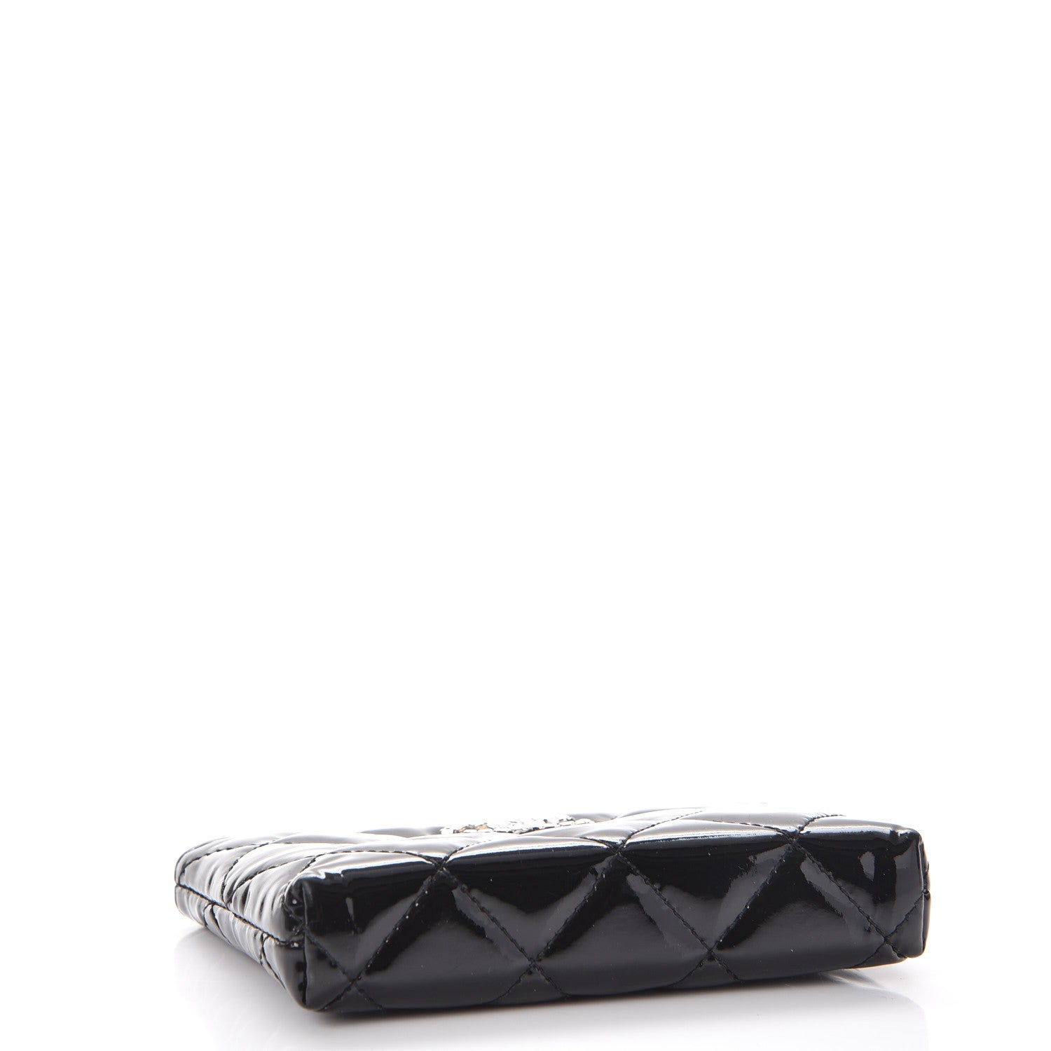 Chanel Patent Quilted Brilliant Key Holder Case Black 4 of 9