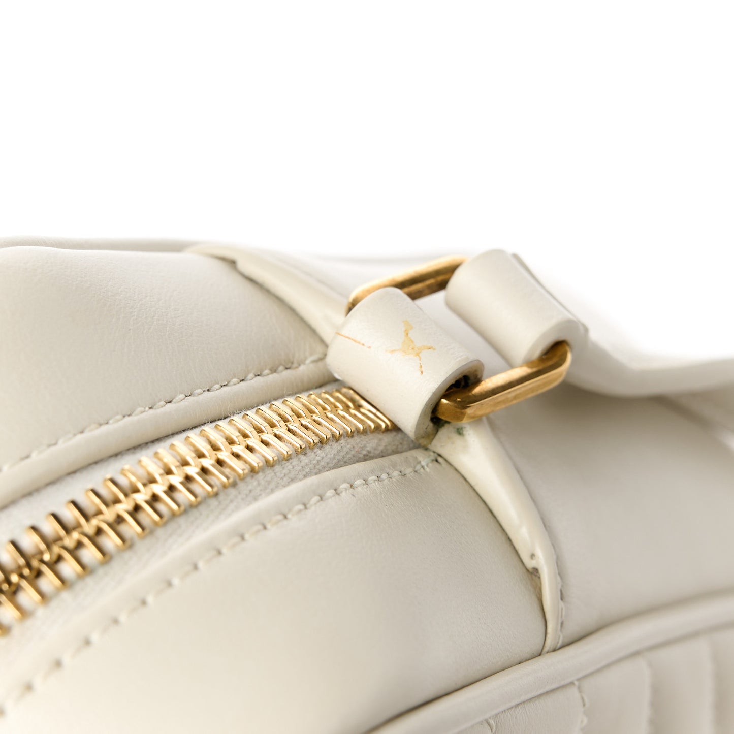 Calfskin Matelasse Monogram Lou Camera Bag Crema Soft
