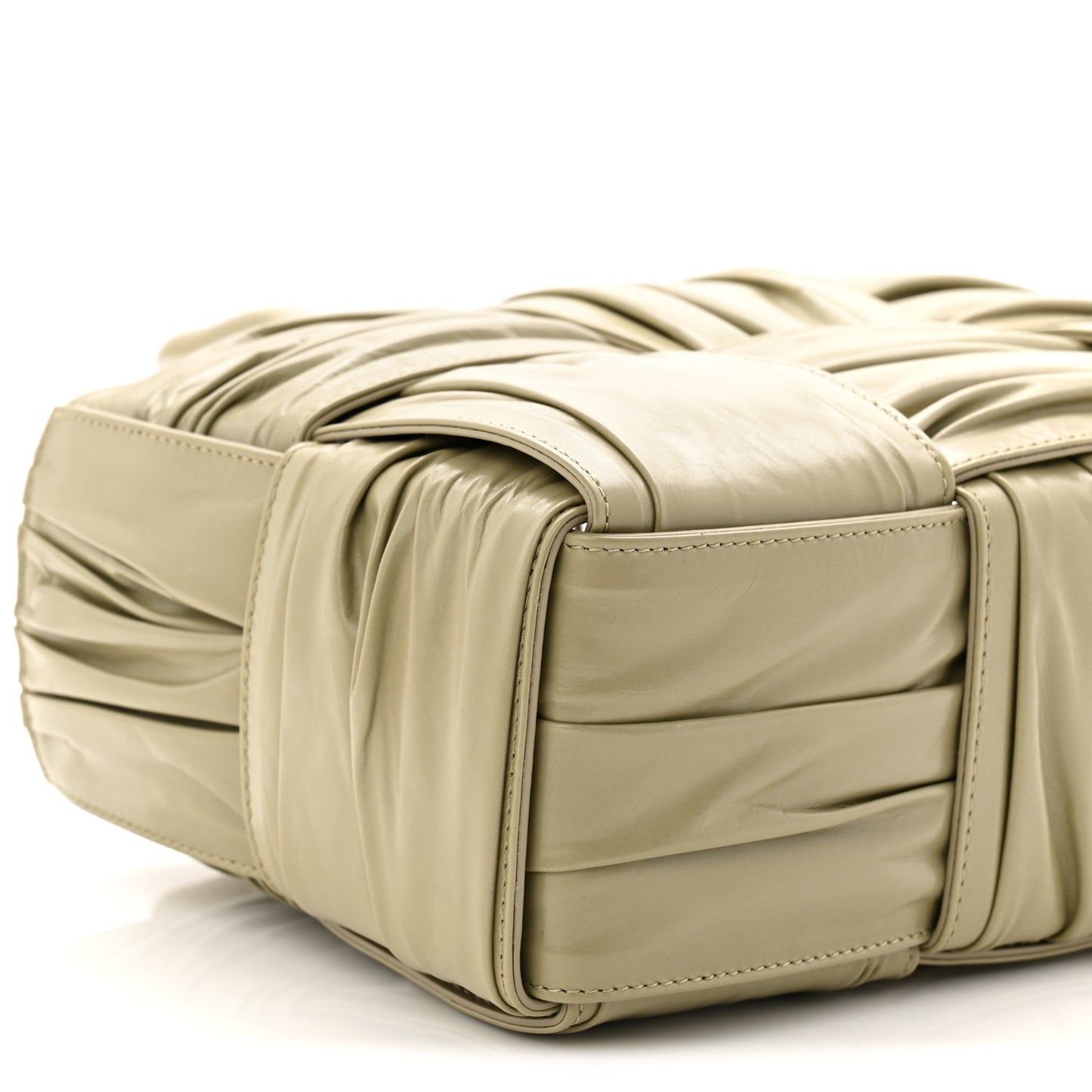 Foulard Intrecciato Pleated Arco Tote Travertine