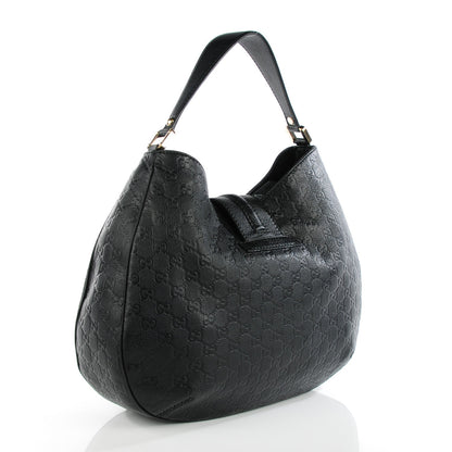 Gucci Guccissima Large New Ladies Web Hobo Black 3 of 7