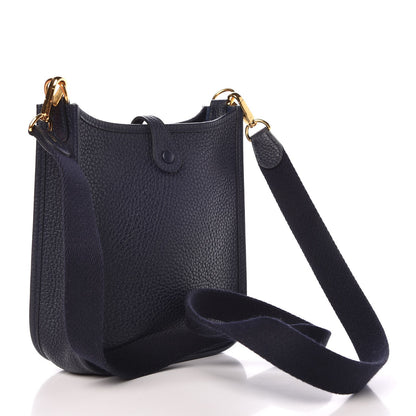 Hermes Taurillon Clemence Amazone Evelyne TPM Bleu Nuit Bleu Indigo 3 of 9