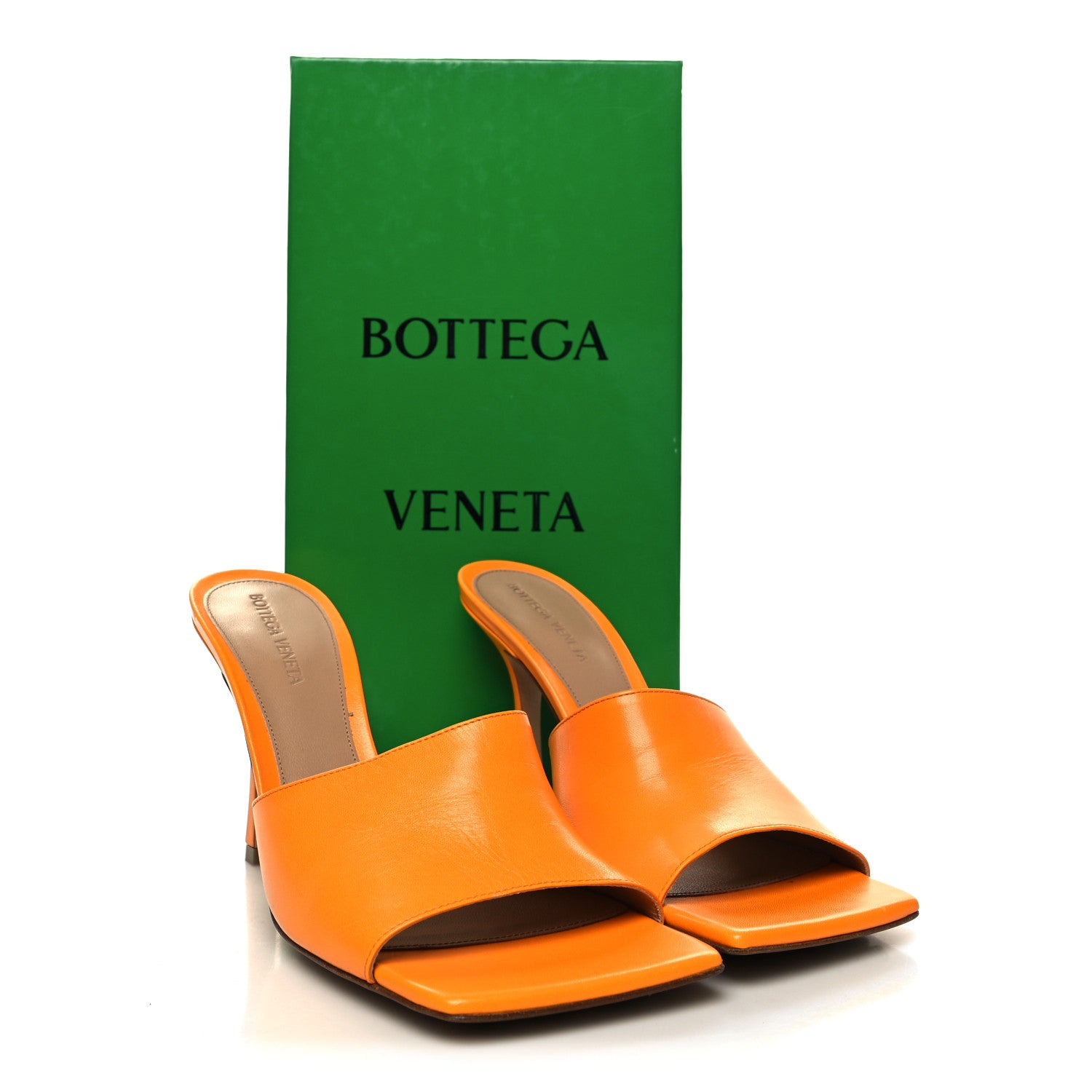 Bottega Veneta Lambskin Stretch Mule Sandals 39 Tangerine 8 of 8