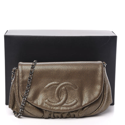 Chanel Metallic Caviar Half Moon Wallet On Chain WOC Bronze 12 of 12