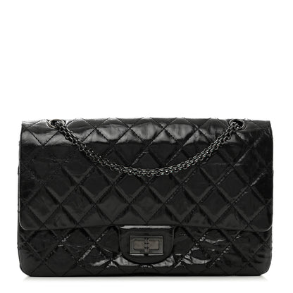 Chanel Glazed Aged Calfskin Quilted 2.55 Reissue 227 Flap So Black 1 of 10