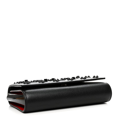 Christian Louboutin Calfskin Spikes Loubinthesky Paloma Clutch Black 4 of 11