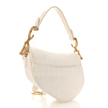 Christian Dior Oblique Mini Saddle Bag White 3 of 11
