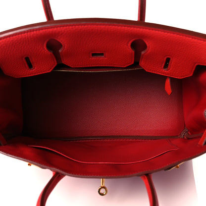Hermes Togo Birkin 30 Vermillion 4 of 9
