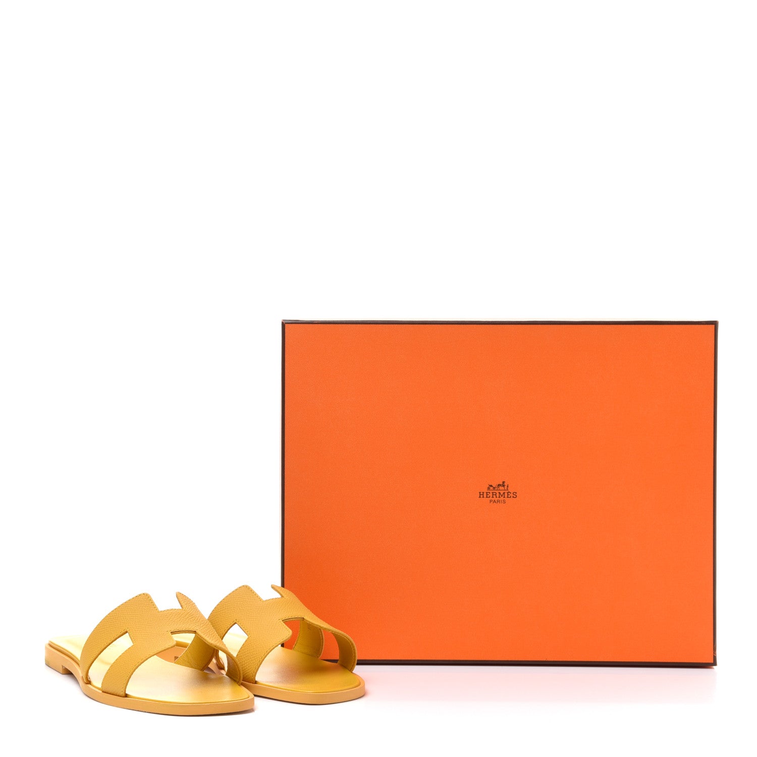 Hermes Epsom Oran Sandals 36 Jaune Sable 9 of 9