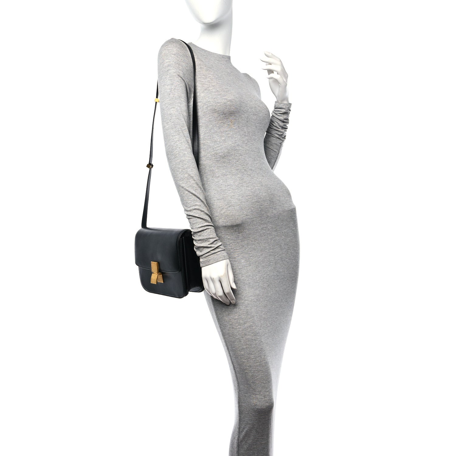 Celine Box Calfskin Medium Classic Box Flap Black 2 of 10