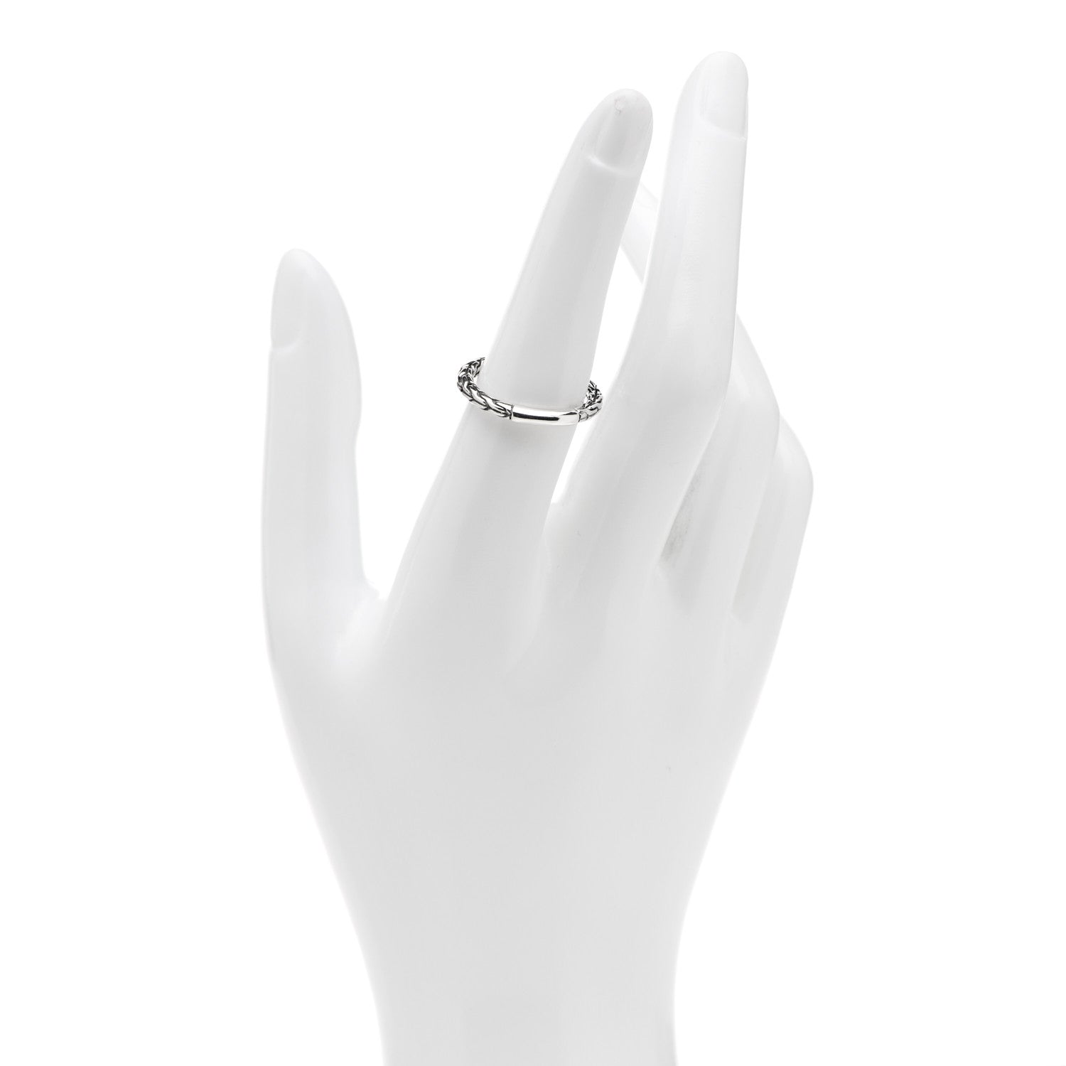 John Hardy Sterling Silver Classic Chain Ring 54 7 2 of 4