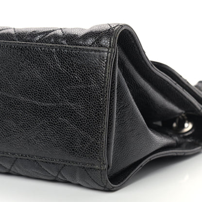 Chanel Crumpled Grained Calfskin Jumbo CC Crave Flap Black 9 of 10