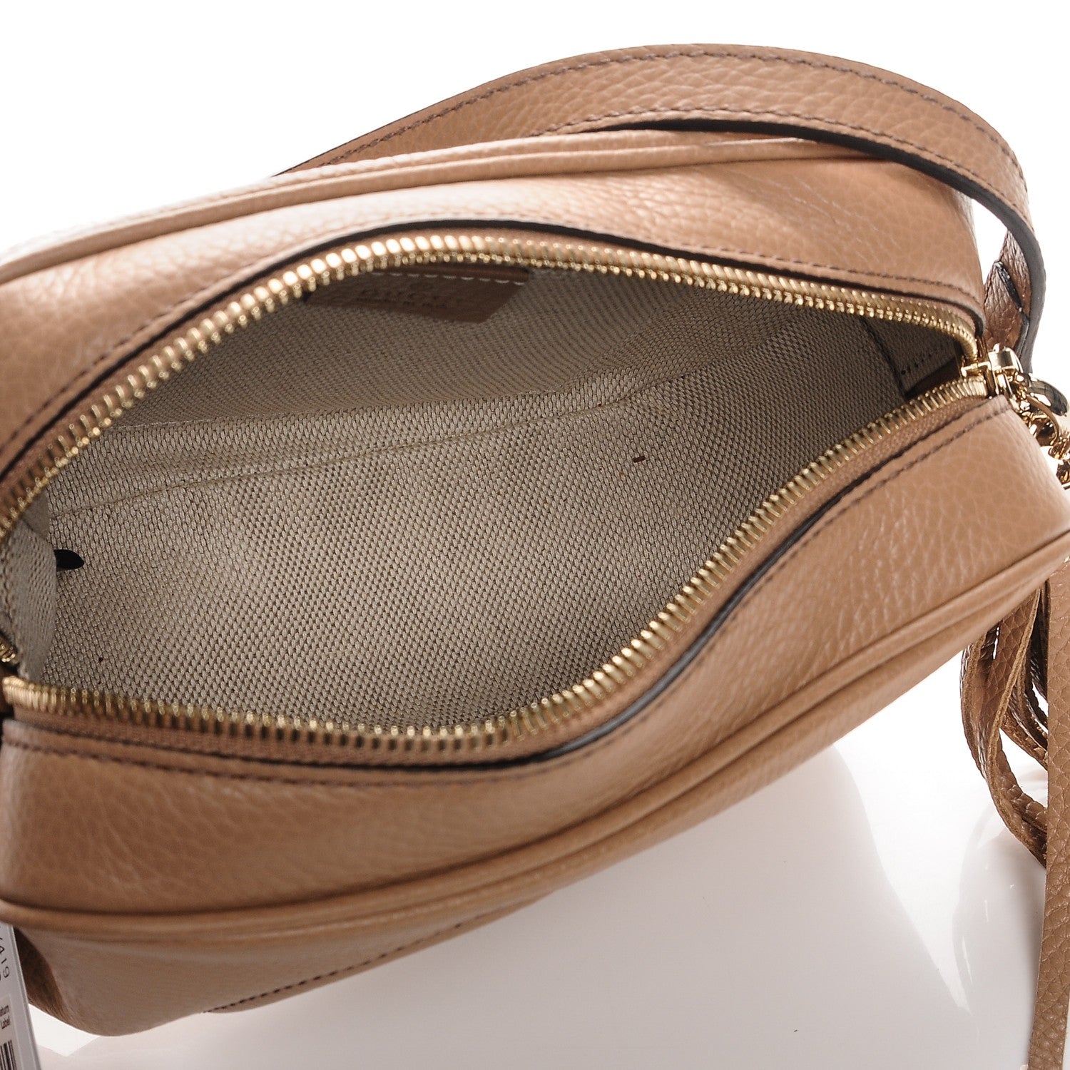 Gucci Pebbled Calfskin Small Soho Disco Bag Camelia 5 of 6