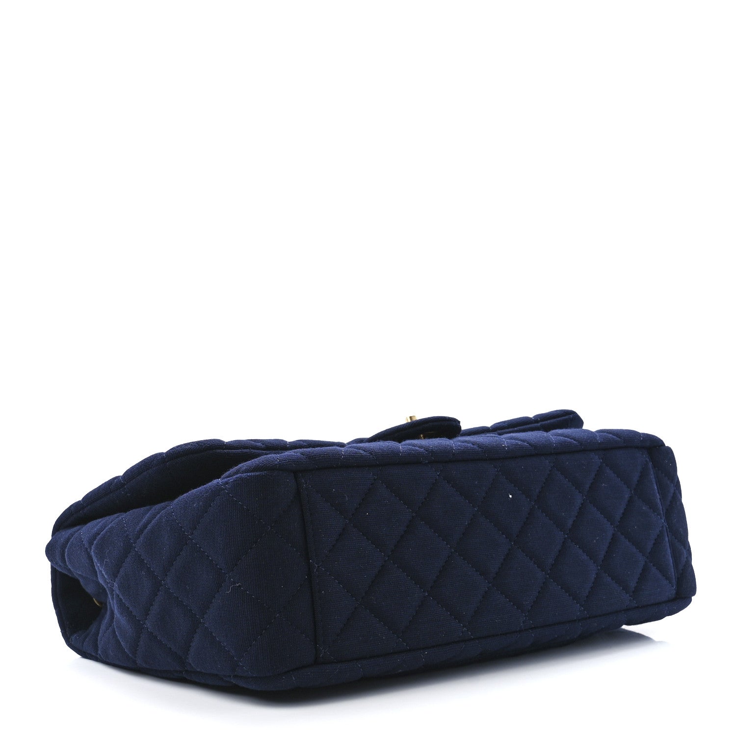 Chanel Jersey Quilted XL Jumbo Flap Navy 3 of 11