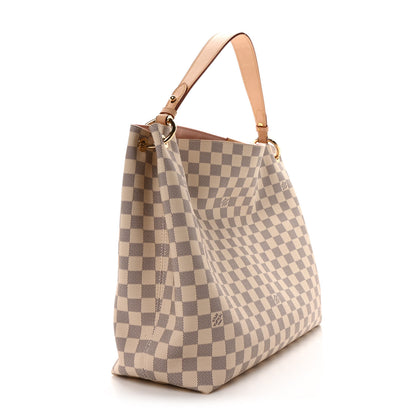 Louis Vuitton Damier Azur Graceful MM Rose Ballerine 3 of 9