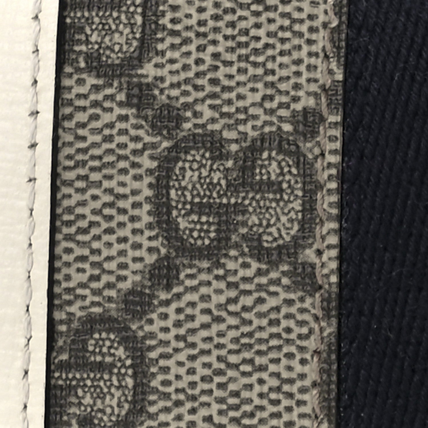 Gucci GG Supreme Monogram Textured Dollar Calfskin Web Jackie 1961 Card Case Beige Ebony Mystic White 8 of 12