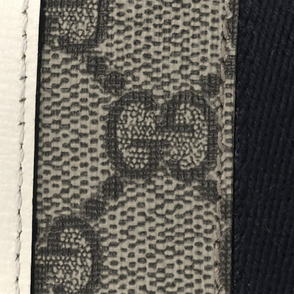 Gucci GG Supreme Monogram Textured Dollar Calfskin Web Jackie 1961 Card Case Beige Ebony Mystic White 8 of 12
