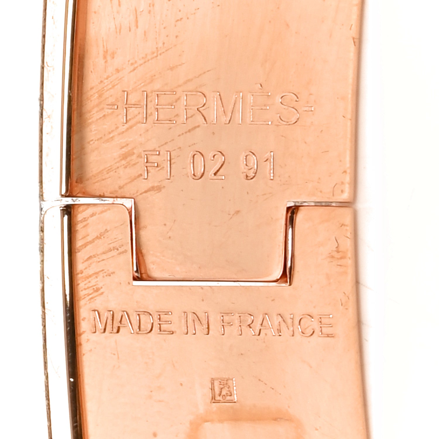 Hermes Enamel Narrow Print Grand Apparat Remix Multico Clic Clac H Bracelet PM Lilas 4 of 5