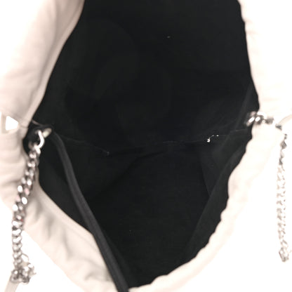 Saint Laurent Lambskin Teddy Drawstring Bag Crema Soft 6 of 13