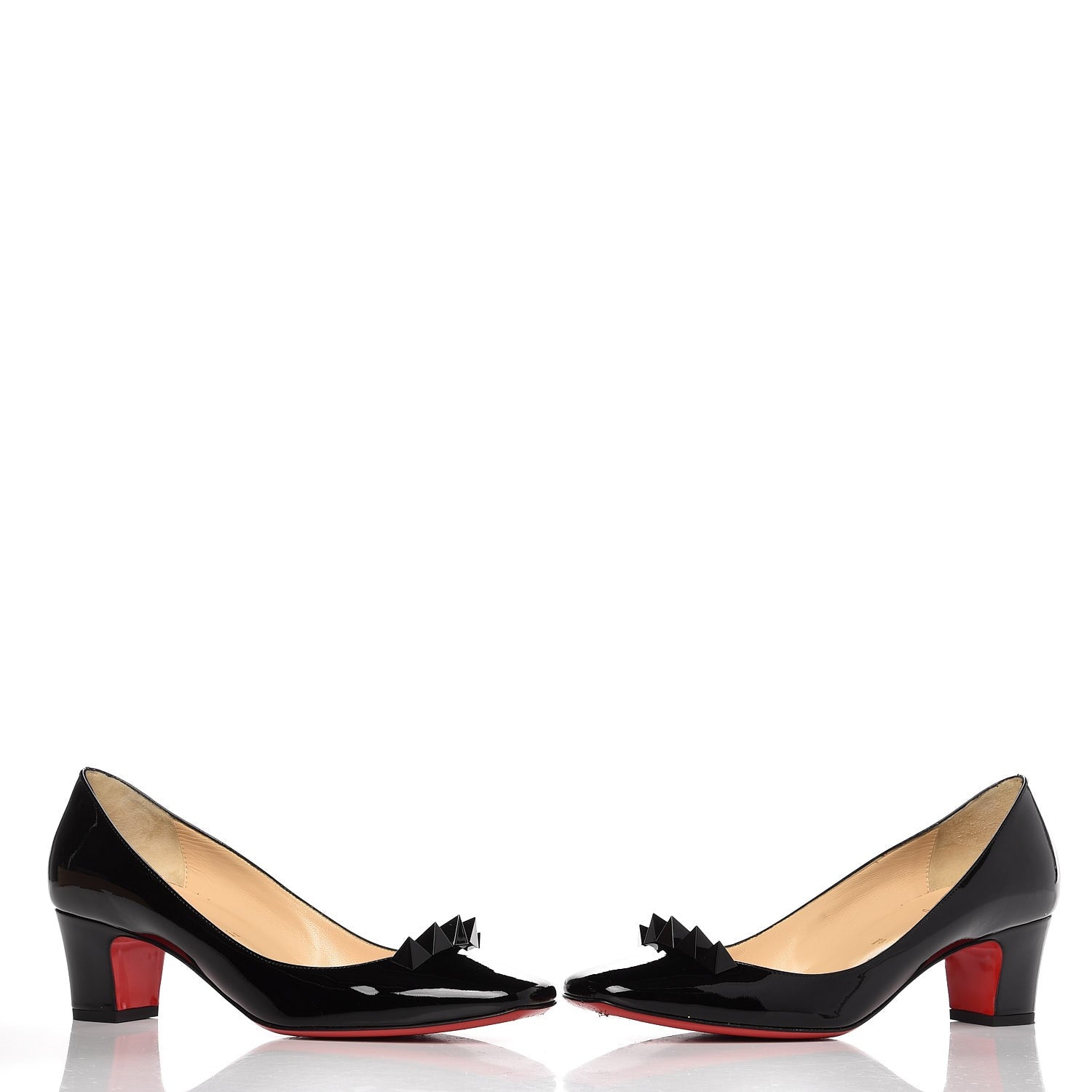Christian Louboutin Patent Pyramidame 45 Pumps 39.5 Black 5 of 10
