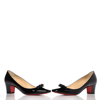 Christian Louboutin Patent Pyramidame 45 Pumps 39.5 Black 5 of 10