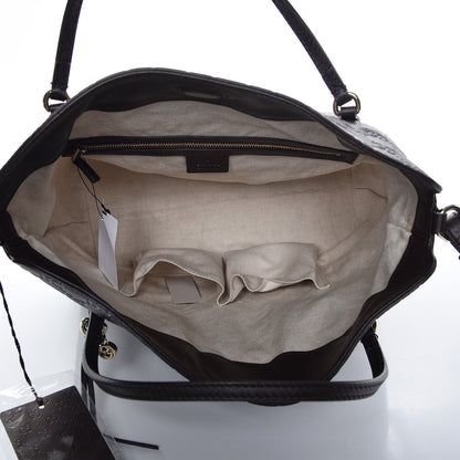 Gucci Guccissima Medium Bree Foldover Tote Chocolate 6 of 8
