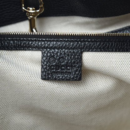 Gucci Pebbled Calfskin Medium Soho Chain Shoulder Bag Black 6 of 10