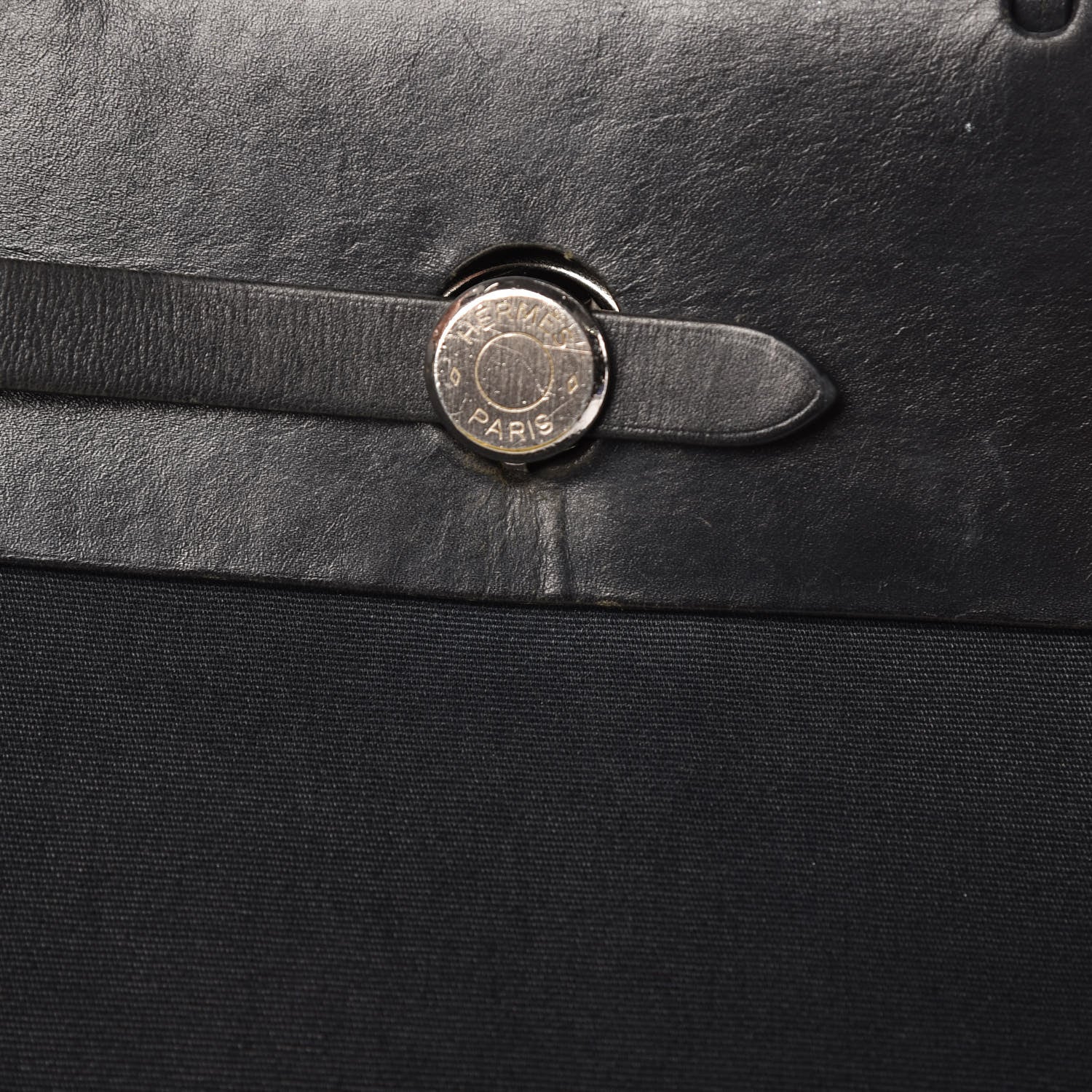 Hermes Toile Vache Calfskin Herbag 30 PM Backpack Black 10 of 16