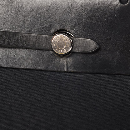 Hermes Toile Vache Calfskin Herbag 30 PM Backpack Black 10 of 16