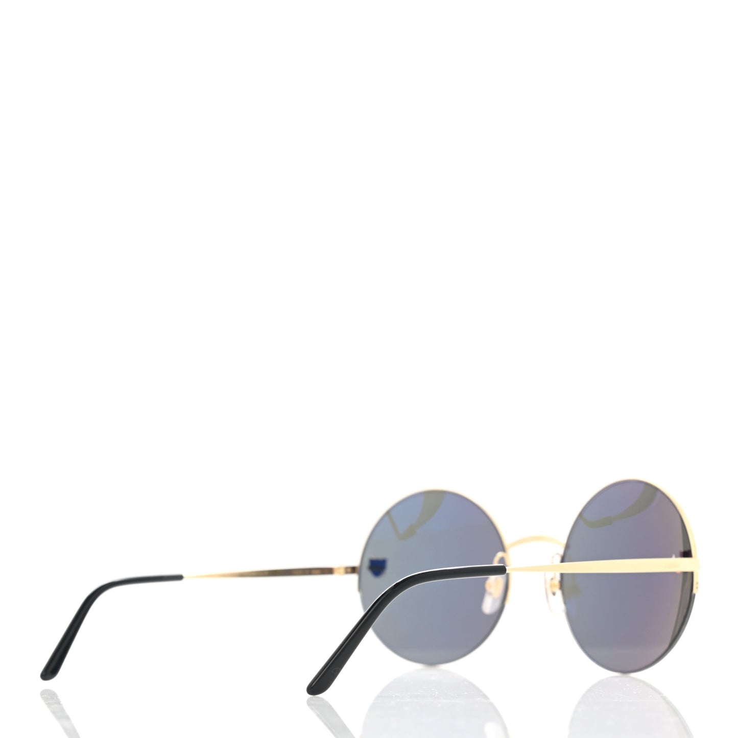 Panthere De Cartier Round Sunglasses Gold