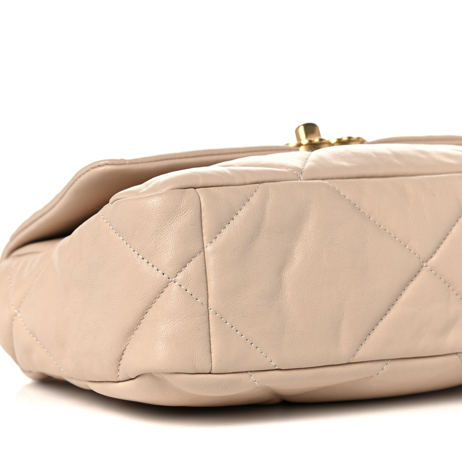 Chanel Goatskin Quilted Medium Chanel 19 Flap Beige 8 of 9