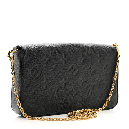 Louis Vuitton Empreinte Pochette Felicie Chain Wallet Black 4 of 10