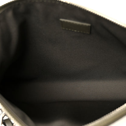Louis Vuitton Grained Calfskin Aerogram Takeoff Pouch Grey 5 of 8