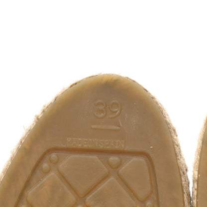 Chanel Lambskin CC Espadrilles 39 Beige Black 7 of 11