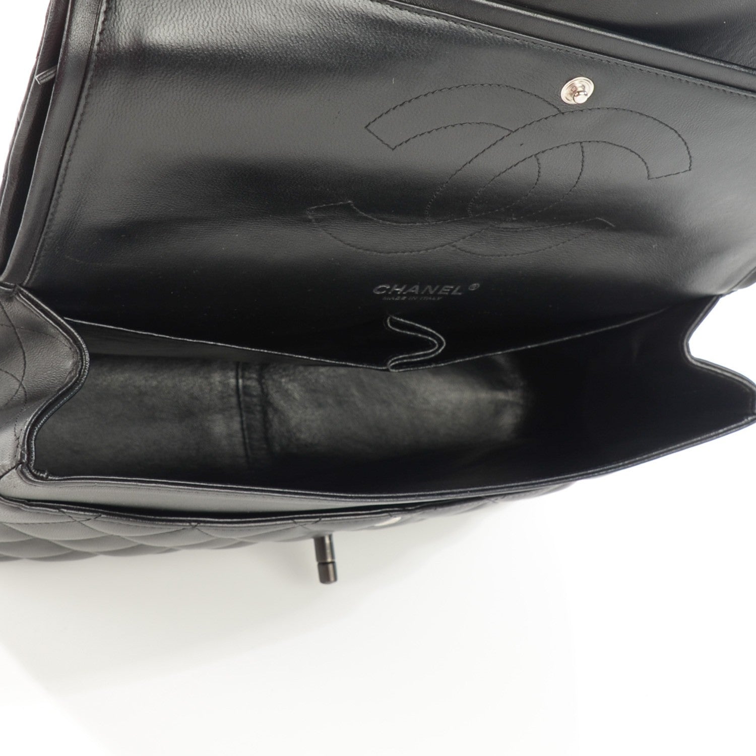Chanel Lambskin Quilted Jumbo Double Flap So Black 5 of 8