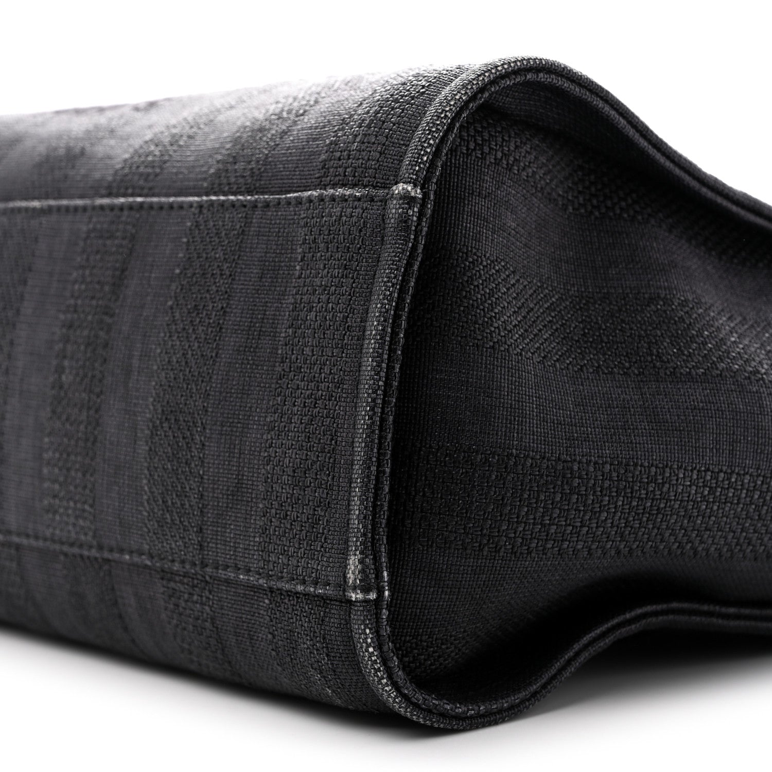 Chanel Mixed Fibers Calfskin Striped Large Deauville Tote Black 10 of 12