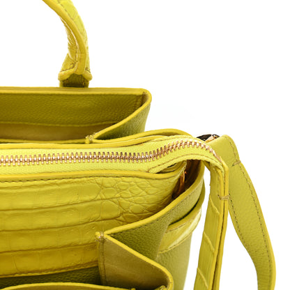 Nancy Gonzalez Calfskin Crocodile Mini Cristie Satchel Lime 10 of 13