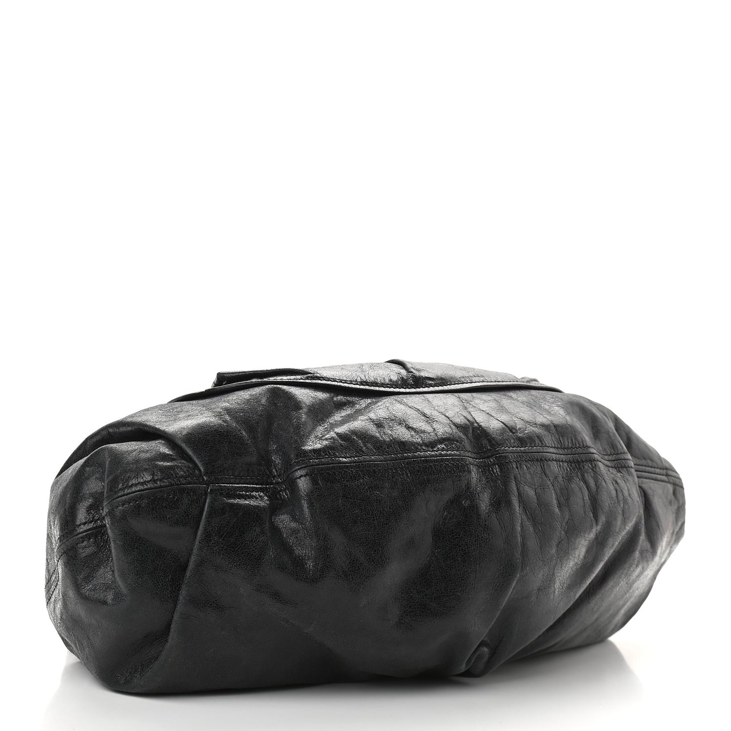 Vitello Lux Gathered Hobo Black
