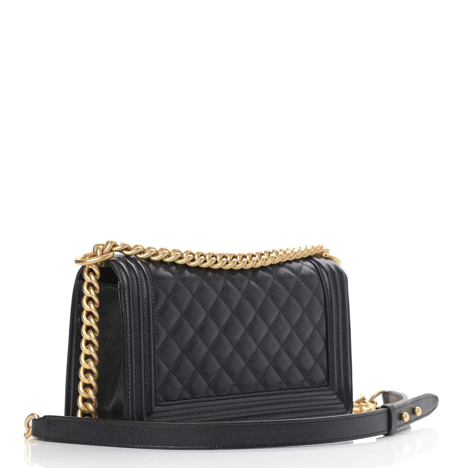 Chanel Caviar Quilted Medium Boy Flap Black 2 of 10