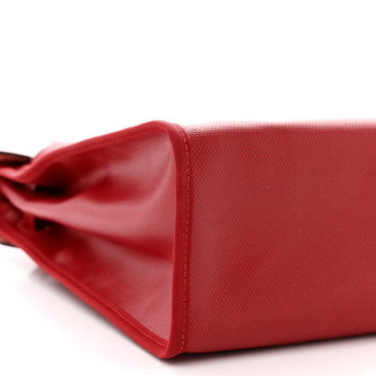 Hermes Toile H Berline Vache Hunter Herbag Zip PM 31 Rouge Piment Ecru 10 of 14