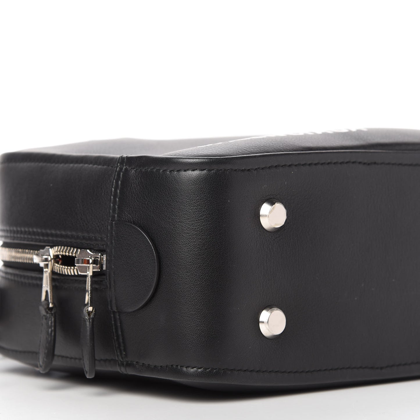 Shiny Day Calfskin XS Triangle Square Bag Black