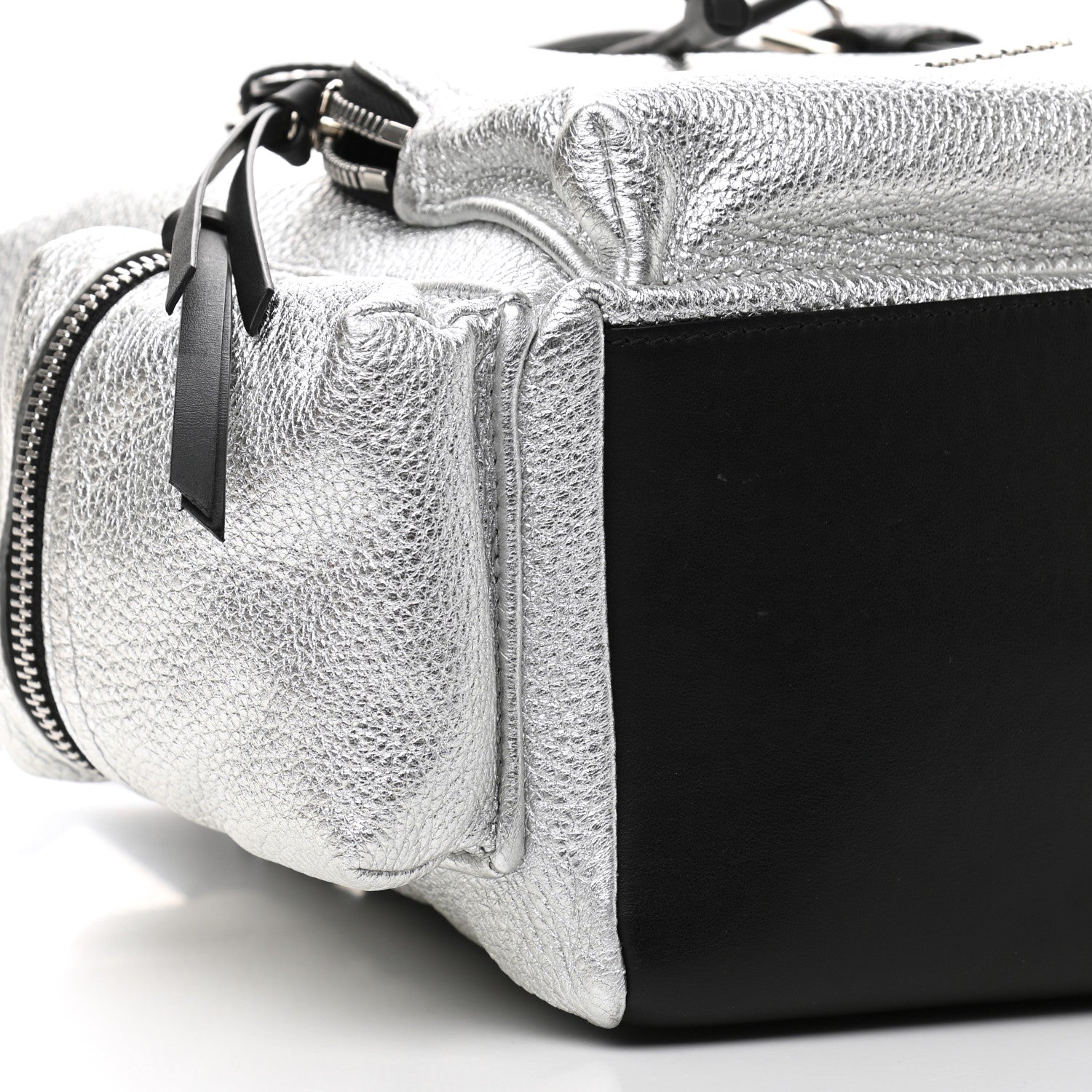 Burberry Metallic Deerskin Medium Rucksack Backpack Silver 9 of 10