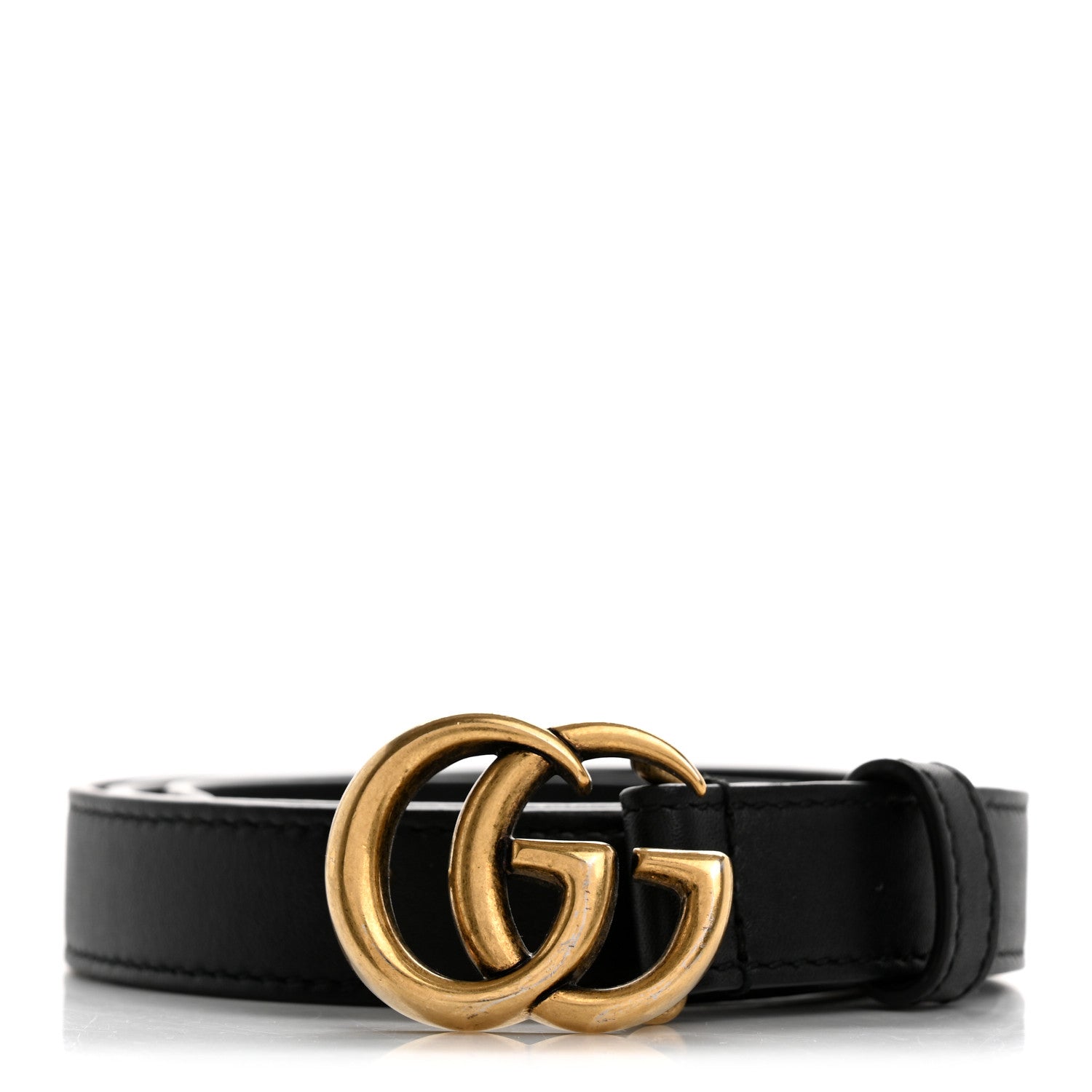 Gucci Calfskin Double G 20mm Belt 75 30 Black 1 of 6